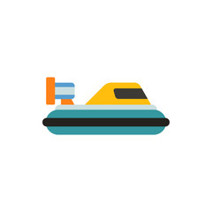 hovercraft flat vector icon