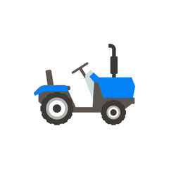tractor flat vector icon