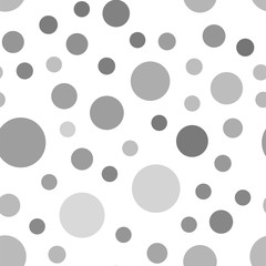 Circle seamless pattern. Texture of randomly distributed circles.