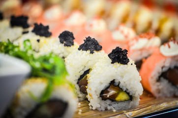 fresh sushi delights within the spanish food market