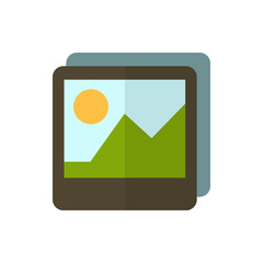 photo landscape flat vector icon
