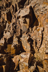 faces on the rock