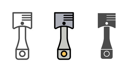Car piston vector icon sign symbol