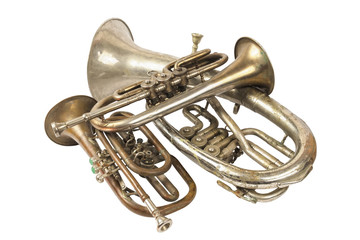 Group of brass instruments