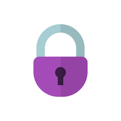 lock flat vector icon