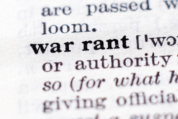 Definition of word Warrant