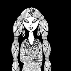 Female beauty, sketch for your design