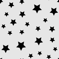 Stars seamless pattern. Randomly abstract vector texture with stars.