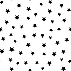 Stars seamless pattern. Randomly abstract vector texture with stars.