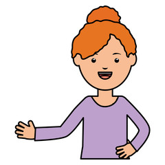 young female teacher education character