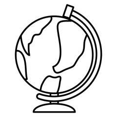 world map planet education icon