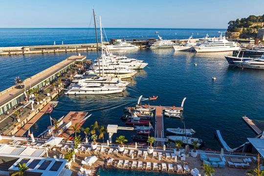 Yacht Club de Monaco Marina. Located directly in front of the Yacht Club de Monaco&rsquo;s new building on Quai Louis II