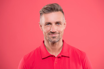 Obraz premium Bristle and facial hair. Man mature good looking model. What does it mean being macho. Natural beauty. Man attractive well groomed facial hair. Barbershop concept. Grizzle hair. Barber hairdresser