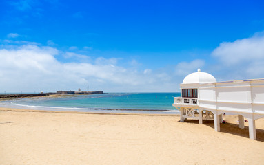 La Caleta beach in Cadiz, Andalucia, Spain - obrazy, fototapety, plakaty