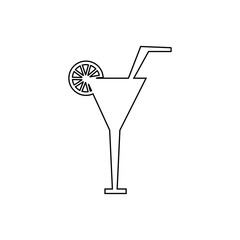 Cocktail icon. Cold drink sign