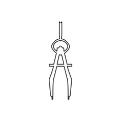 Fototapeta premium Precision icon. Geometry tool symbol