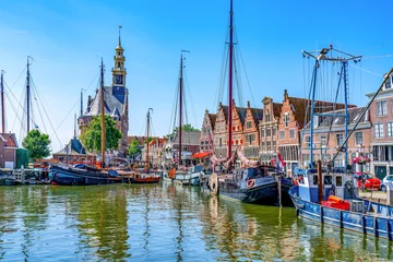 Foto op Canvas Historische Haven, Hoorn, Holland © Comofoto