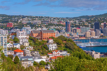 Fototapeta na wymiar Wellington panoramic view of the city