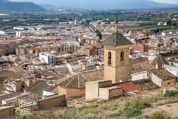 Fototapeta na wymiar a view over Mula city, province of Murcia, Spain