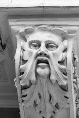 Green Man balcony corbel of an old beautiful building at Bulevardul Eroilor, Eroilor Boulevard in Cluj-Napoca, Transylvania, Romania © Stanislava