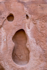 Scary Face Erosion on Devils Garden Trail