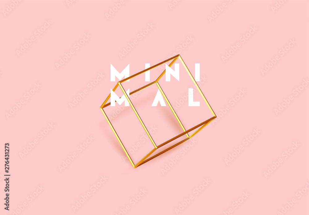Poster background with 3d realistic objects. minimal abstract composition. backdrop with geometric shapes. 