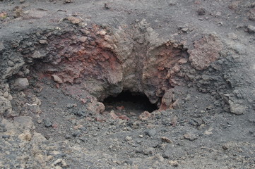 Vulkankegel von oben am Ätna