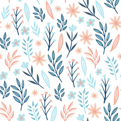 Blossom Floral pattern in the blooming botanical  random. Seamless texture. For fashion prints....