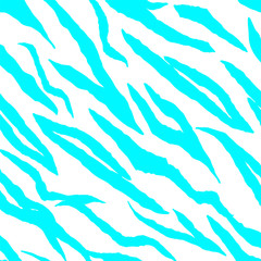 Wild neon tiger seamless print. Vector. Easy to change color