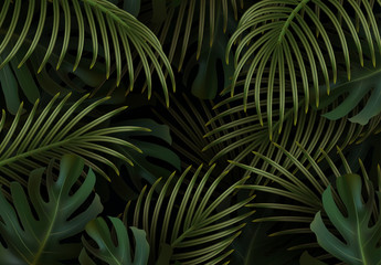 Naklejka na ściany i meble Branch palm realistic