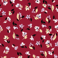 Creative universal artistic floral background. Hand Drawn textures. Trendy Graphic. Flowers pattern textile