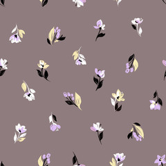 Creative universal artistic floral background. Hand Drawn textures. Trendy Graphic. Flowers pattern textile