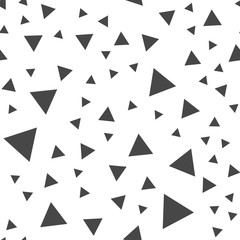 Triangles seamless pattern. Randomly distributed triangle texture background.