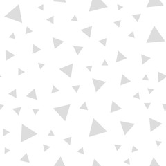 Triangles seamless pattern. Randomly distributed triangle texture background.