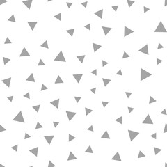 Triangles seamless pattern. Randomly distributed triangle texture background.