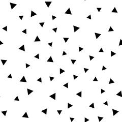 Triangles seamless pattern. Randomly distributed triangle texture background.