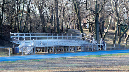 Team fan seats at Bayonne NJ park, team fan seats, nature, landscape, tree, view, beautiful,...