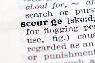 Obraz premium Definition of word Scourge