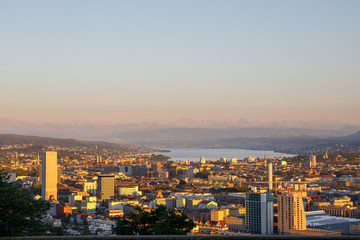 View of Zurich lake