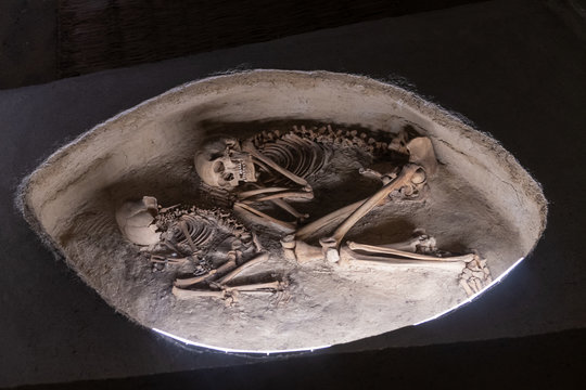 Paleolithic age skeleton in Anatolia in a whole