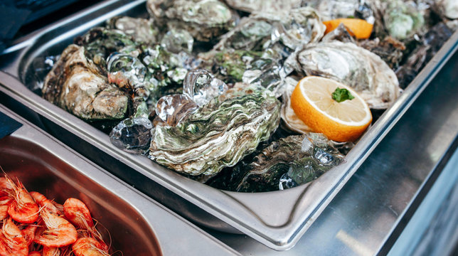 Food booth selling traditional street food