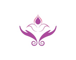 Beauty Vector Lotus flowers design logo Template icon