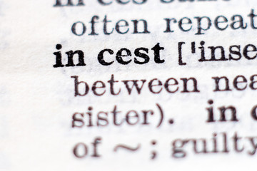 Obraz premium Definition of word incest