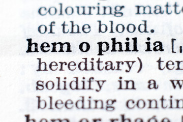 Definition of word hemophilia