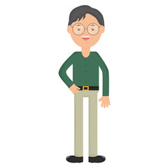 young male teacher education character