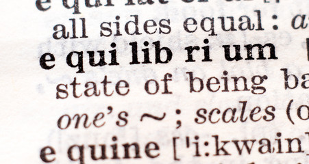Definition of word equilibrium
