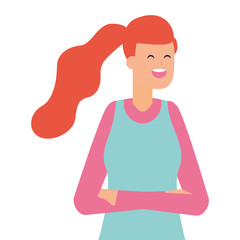 woman character female on white background