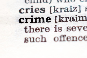 Definition of word crime