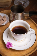 happy  morning . life style shot with coffee