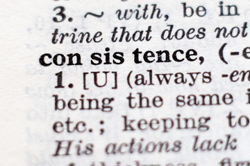 Definition of word consistence